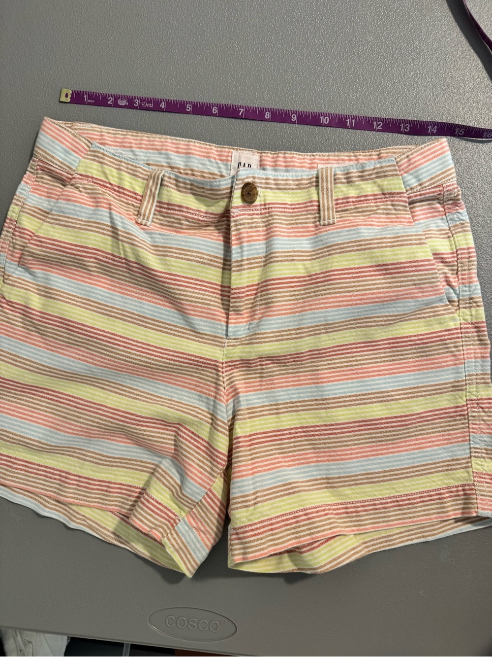 GAP Striped Pastel Cotton City Shorts 6 - Picture 8 of 10